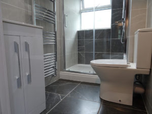 Fitted Shower Room Coventry with Vanity Basin and toilet