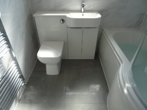 Combined vanity basin and toilet unit gloss white in Coventry
