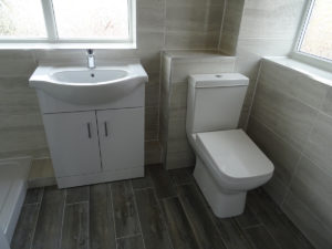Shower Room with Vanity Basin and Close Coupled Toilet Coventry
