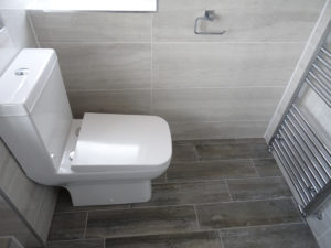 Shower Room with toilet and towel warmer