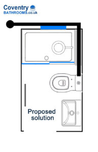 Shower Room Design and Layout Watersmeet Road Coventry