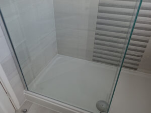 Walk In Shower Coventry with stone resin shower tray and glass shower panel